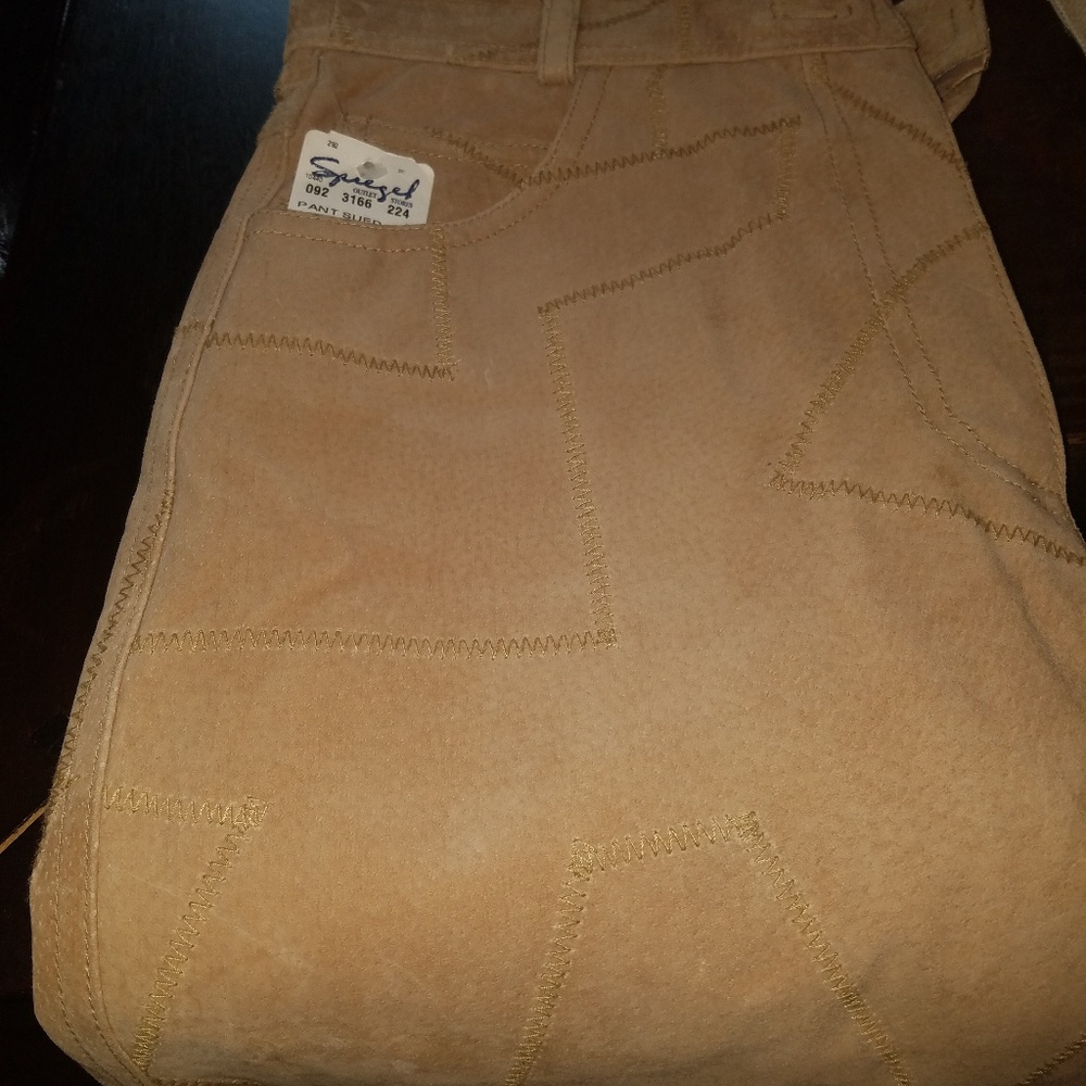 Suede pants